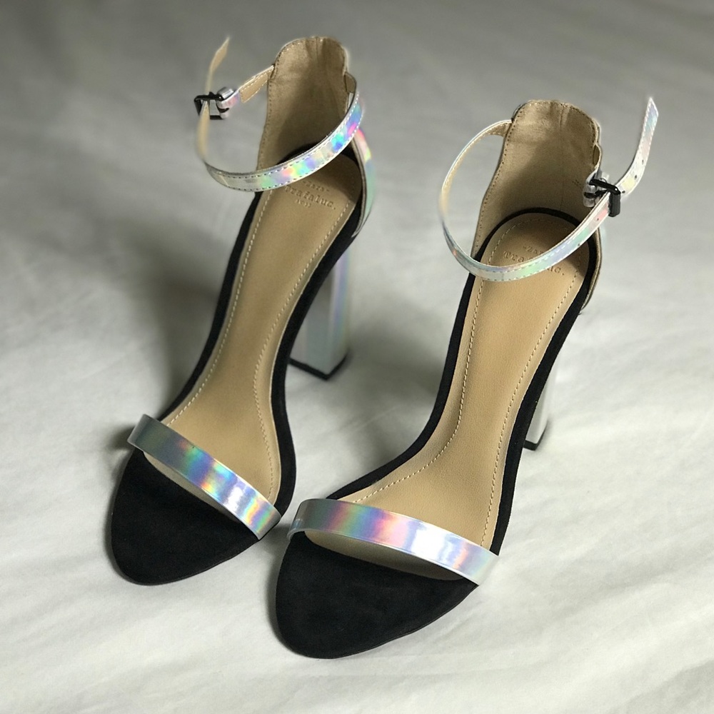 Zara - metallic silver heels